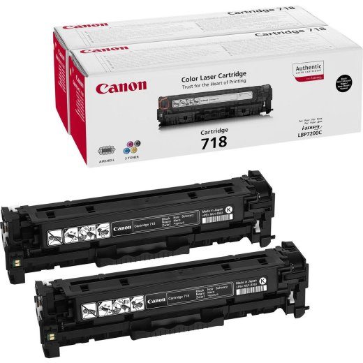 Toner Black Twin Pack 718BK Lehekülge 3.400