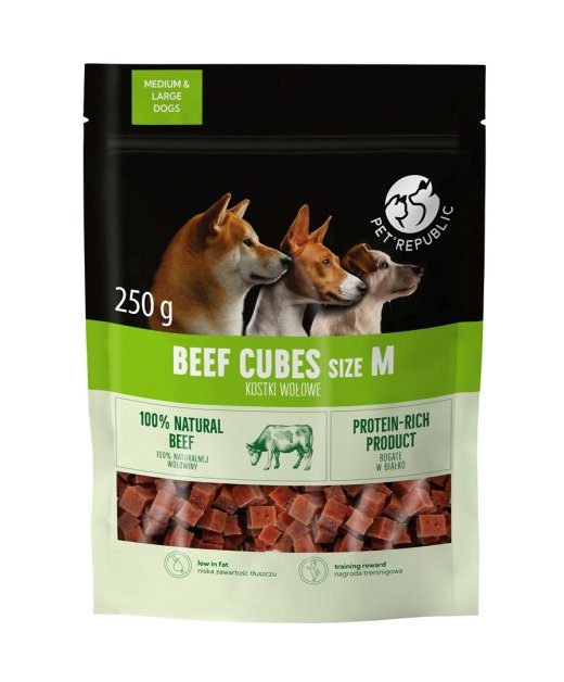 PETREPUBLIC Veisekuubikud M - koera näksatamine - 250g