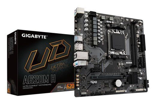 Emaplaat GIGABYTE AMD A620 Pesad AM5 micro ATX RAM DDR5-SDRAM 2xPesad 1xPCI Express x1 pesad 1xPCI Express x16 pesad 1xM.2 (M) pesade arv A6