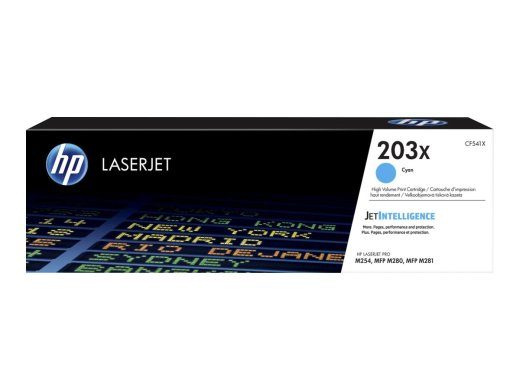 HP 203X tsüaan tooner CF541X 2500-leheküljelisele