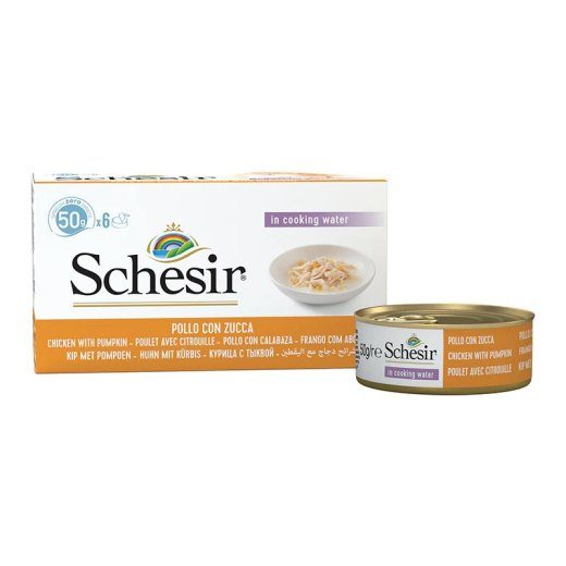 SCHESIR kanalihafileed kõrvitsas puljongis - väga kassatoit - 6x50g