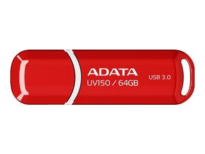 ADATA 64GB DashDrive UV150 USB Type-A 3.2 Gen 1 Red Flash Drive