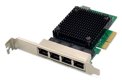 Digitus DN-10136 4-portiline RJ45 RTL8125B, 2.5 GBits Server NIC
