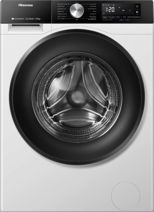 Hisense WD3S8043BW3 Washer-Dryer Freestanding Front Load White D