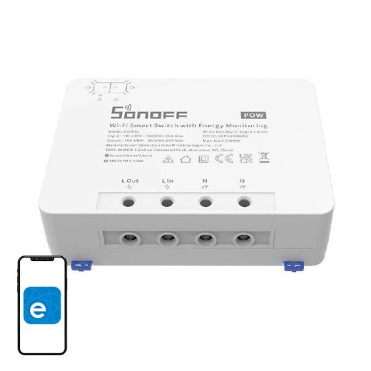 Sonoff POWR3 nutikas WiFi lüliti voolumõõtmisfunktsiooniga