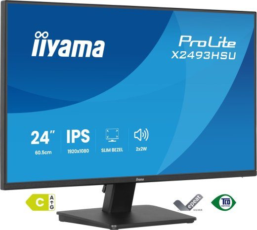 iiyama ProLite X2493HSU-B1 23.8-tolline Full HD LED must monitor