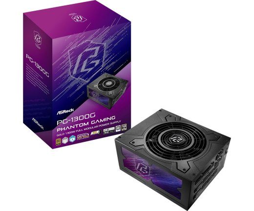 Asrock Phantom Gaming PG-1300G toiteallikas 1300 W 20+4 pin ATX Must