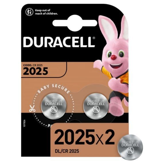 Duracell CR2025 Lithium 3V Tabletės baterija 2vnt