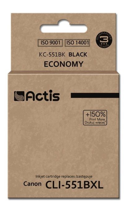 Actis KC-551Bk tint (asendus Canon CLI-551BK-le; Standard; 12 ml; must)