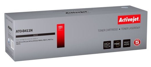 Activejet ATO-B411N Toner (asendus OKI 44574702; Supreme; 4000 lehte; must)