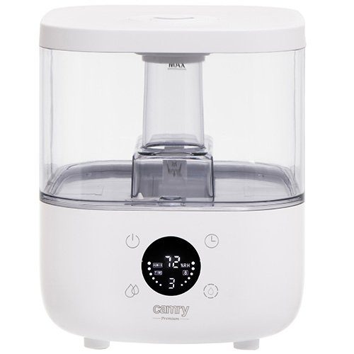 Camry CR 7973w Drėkintuvas 23 W Vandens bakelio talpa 5 L Tinka kambariams iki 35 m² Ultragarso drėkinimo galia 100-260 ml/hr Balta