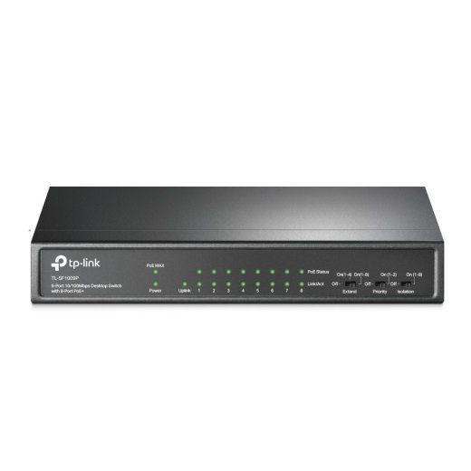 TP-Link 9-Port 10/100Mbps stacionarus maršrutizatorius su 8-Port PoE+