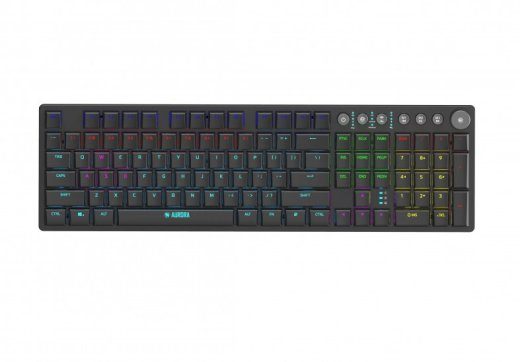 iBox AURORA K-6 universaalne RF juhtmevaba + Bluetooth QWERTY ingliskeelne must klaviatuur