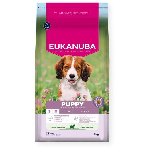 EUKANUBA Kutsikas Väike/Keskmine Lammaliha & Riis - kuiv koeratoit - 3kg