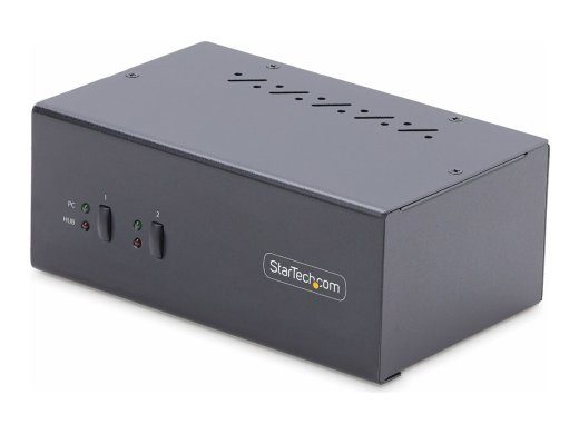 StarTech.com 2-port Dual-Monitor DisplayPort KVM Switch, 4K 60Hz, 2x USB 5Gbps Hub Ports, 2x USB 2.0 HID Ports, Hotkey and Push-Button Switching, T
