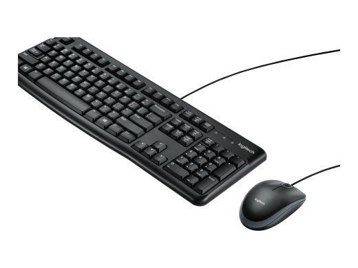 Logitech MK120 prancūzų kalbos pelės ir klaviatūros komplektas su laidu