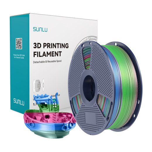 Sunlu PLA+ Silk filament (Rainbow) 06