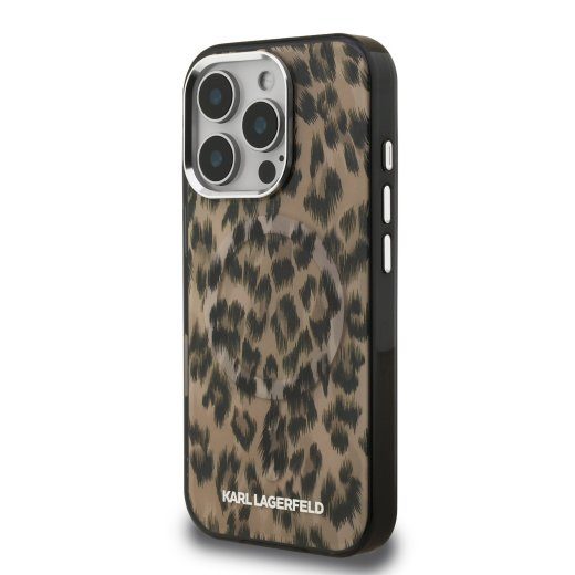 Karl Lagerfeld IML Leopard MagSafe ümbris Apple iPhone 16 Pro Max jaoks