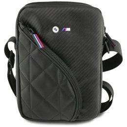 BMW Carbon Pockets & Metal Logo 8" Crossbody Phone Bag Black