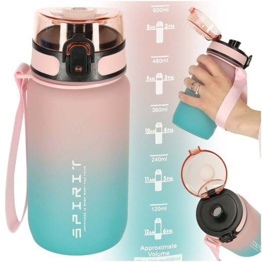 RoGer spordiveepudel 600ml roosa‑sinine
