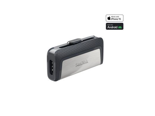 SanDisk Ultra Dual 256GB USB 3.1/USB-C Mälupulga Hall Hõbedane