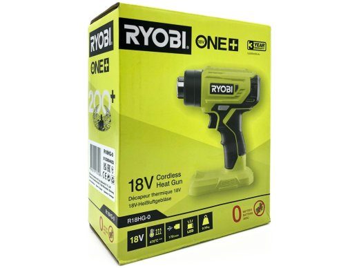 Ryobi One+ R18HG-0 18V Karšto oro pistoletas Baterija ir įkroviklis neįtraukti