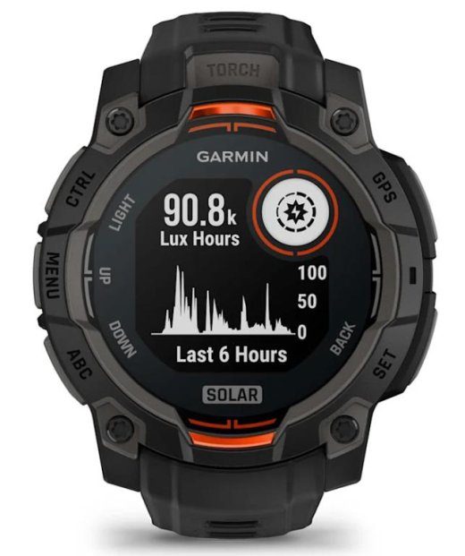 Garmin Instinct® 3 – 45 mm, saulės laikrodis Juodos spalvos