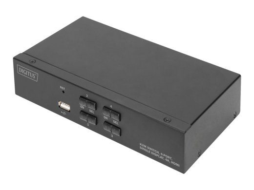 Digitus KVM Switch, 4 Port, Single Display, 4K, HDMI DS-12880