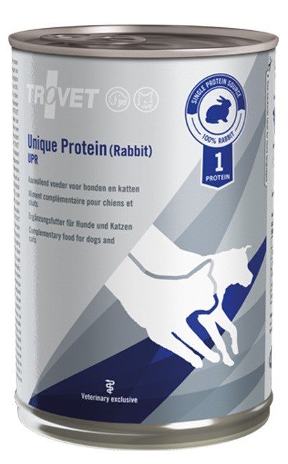 TROVET Unique Protein UPR Jabeliga - Määrdunud koera- ja kassitoit - 400 g
