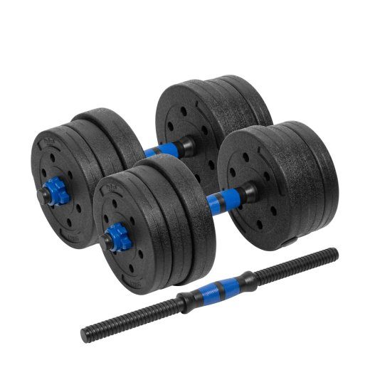REBEL ACTIVE Betoonist reguleeritav hantle ühendusega 2x10 kg