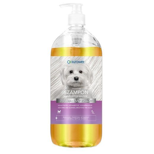 EUROWET Maltese - šampoon koertele - 1l