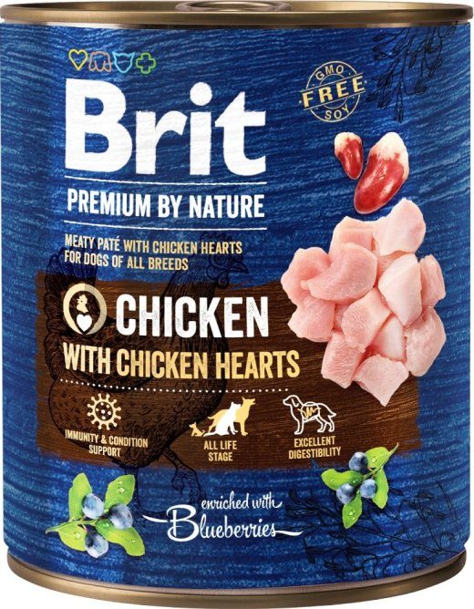BRIT Premium by Nature Kana südamega - Märgkoeratoit - 800 g