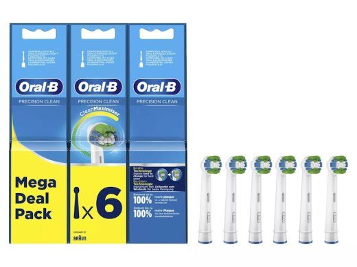 Oral-B Pro Precision Clean Hammustuspead Valge, 6 tk.