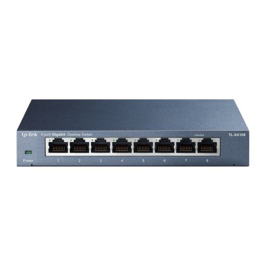 TP-Link TL-SG108 Juhtimata L2 Gigabit Ethernet (10/100/1000) Võrgulüliti Must