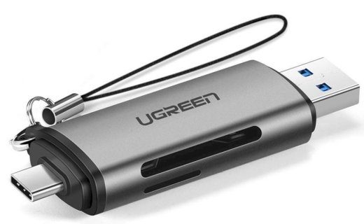 Ugreen CM185 USB-C + USB 3.0 SD/Micro SD kaardilugeja