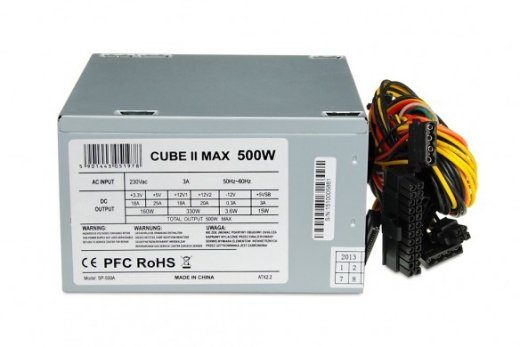 iBox CUBE II toiteadapter 500 W 20+4 PIN ATX ATX Hõbe