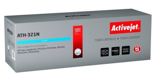 Activejet ATH-321N Toner (asendus HP 128A CE321A; Supreme; 1300 lehte; tsüaan)