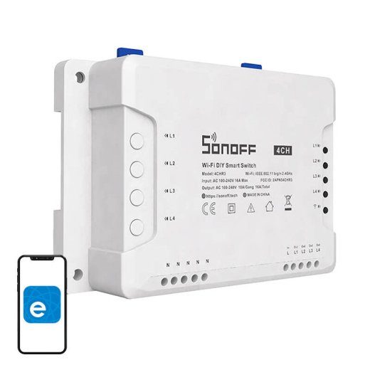 SONOFF WiFi nutikas lüliti 4CHR3