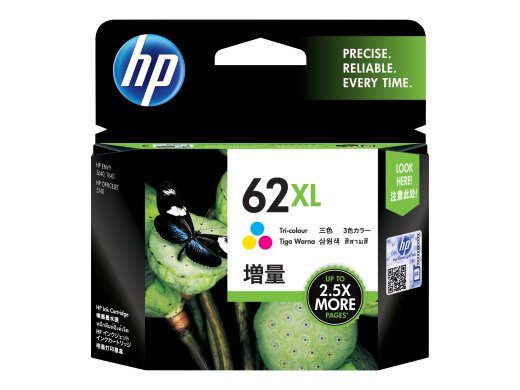 HP 62XL värviline (tsüaani, magenta, kollane) 415 lehekülge
