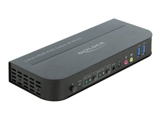 DeLock HDMI KVM 4K 60 Hz USB 3.0 ja audio KVM/audio/USB lüliti lauakompuuter