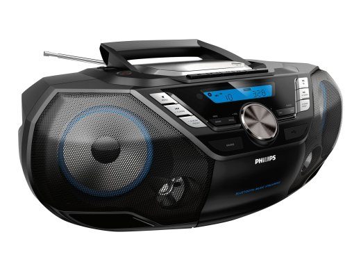 Philips CD Soundmachine AZB798T Boombox Must Hõbedane