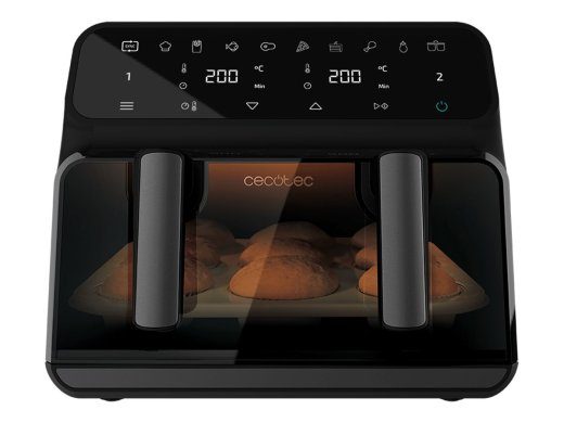 Cecotec Topelt õhufritüür Cecofry Advance 9000 Akna Võimsus 2200 W Maht 9 L Must
