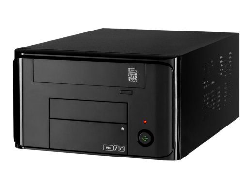 Inter-Tech MI-008 väikese kuju tegur Mini ITX miniarvuti ilma toiteallikata must