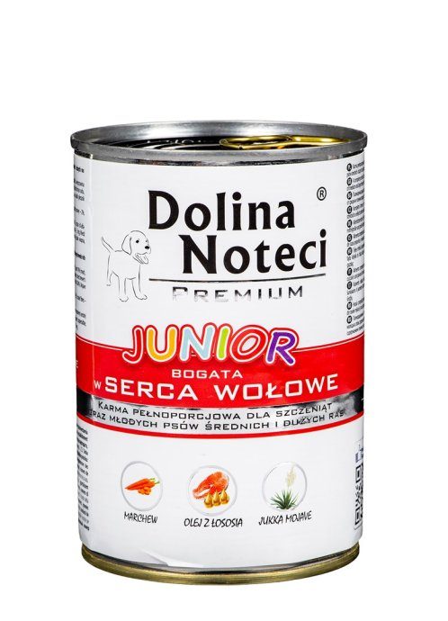 DOLINA NOTECI Premium Junior rikas veisesüdametega - Märgkoeratoit - 400 g
