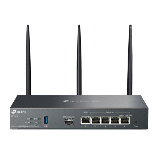 Juhtmevaba ruuter TP-LINK Omada AX3000 Gigabit VPN Router Andmesagedus 3000 Mbit/s Ethernet WAN Jah WAN ühenduse tüüp SFP Ethernet LAN Jah 4xLAN po...