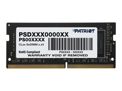 Patriot Signature Line DDR4 SDRAM 8GB 1600MHz CL22 Non-ECC SO DIMM 260-PIN