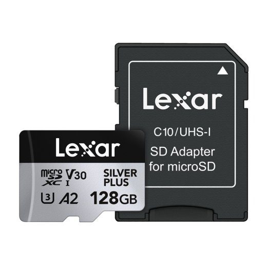 Lexar High-Performance Silver Plus microSDXC 128GB mälukaart + adapter