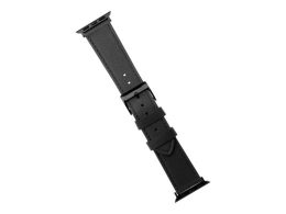 Fixed Strap for Apple Watch 42/44/45/46/49mm Black Leather