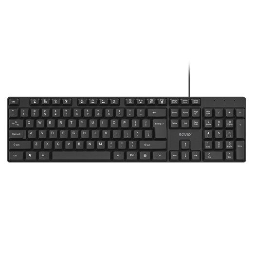 Savio KB-01 Kodu/Kontori USB QWERTY US English must klaviatuur