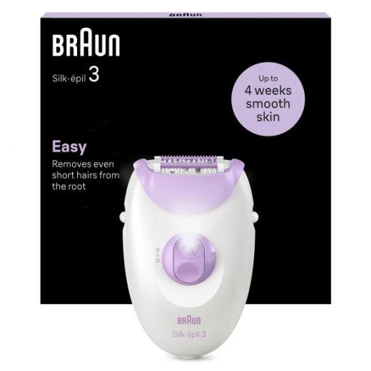 Braun Silk-épil 3 3-000 20-pin Lilla, Hvid